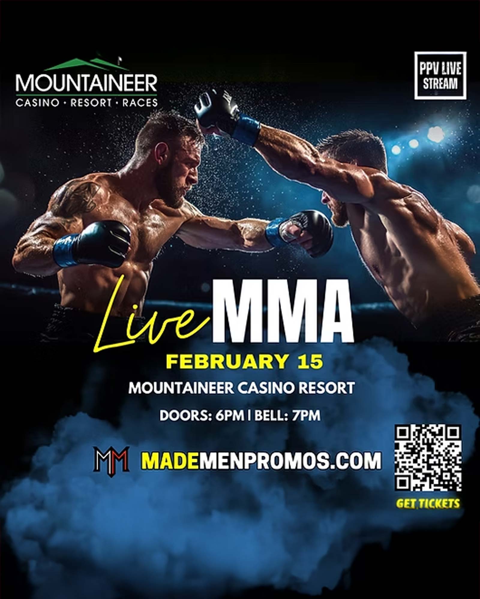 Watch Live MMA at Mountaineer Casino 7 on Combat Sports Now