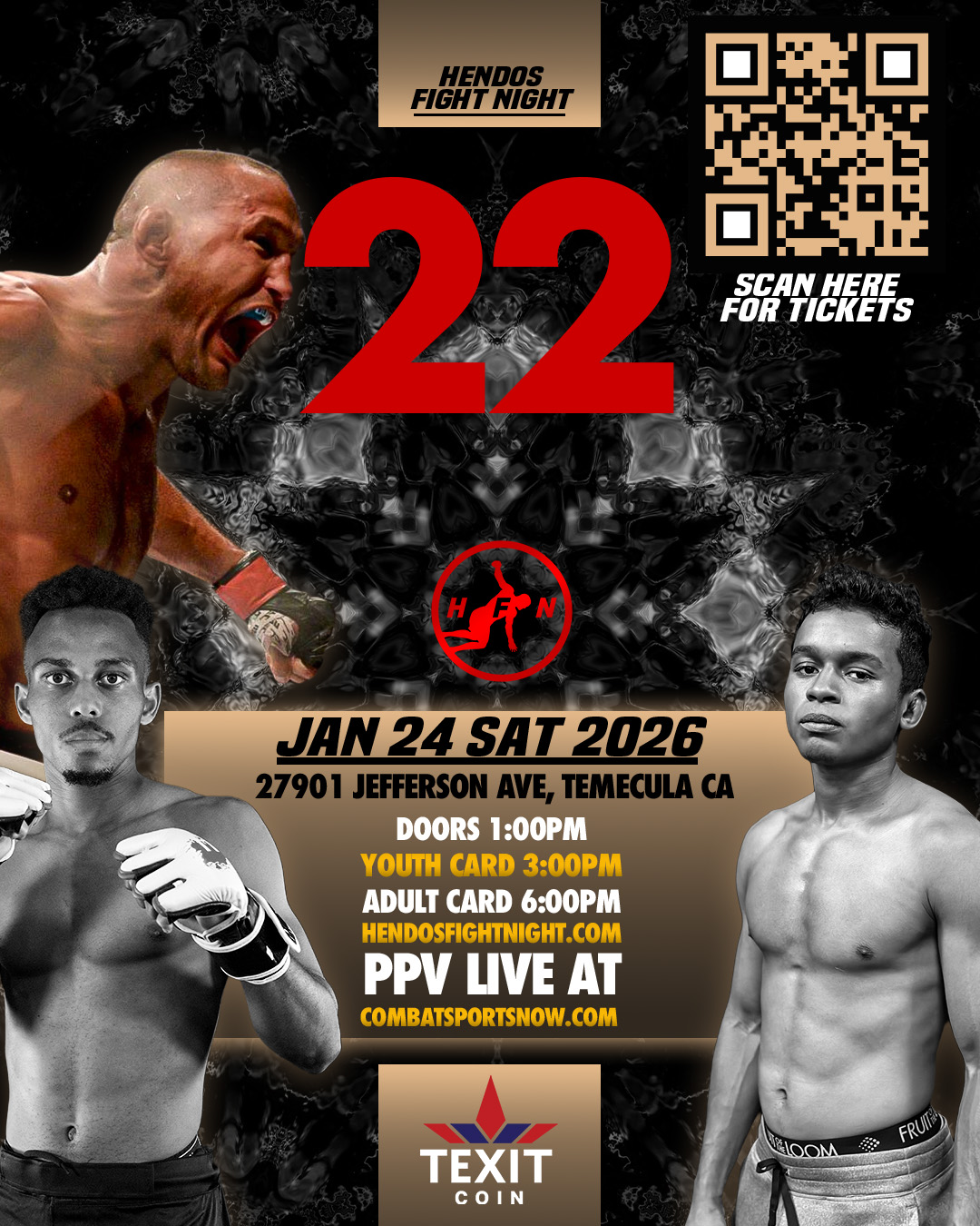 Watch Hendos Fight Night 22 on Combat Sports Now