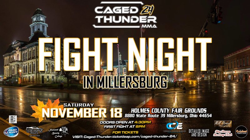 Watch Caged Thunder 24 Fight Night in Millersburg on Combat Sports Now