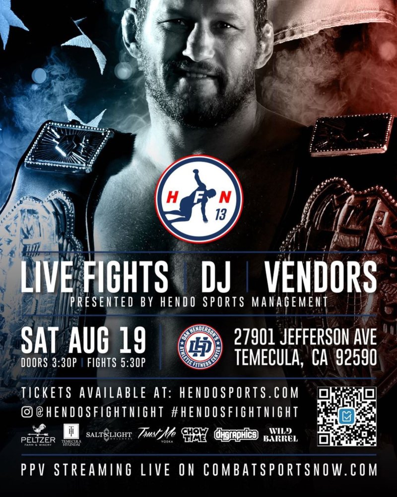 Watch Hendo's Fight Night 13 on Combat Sports Now