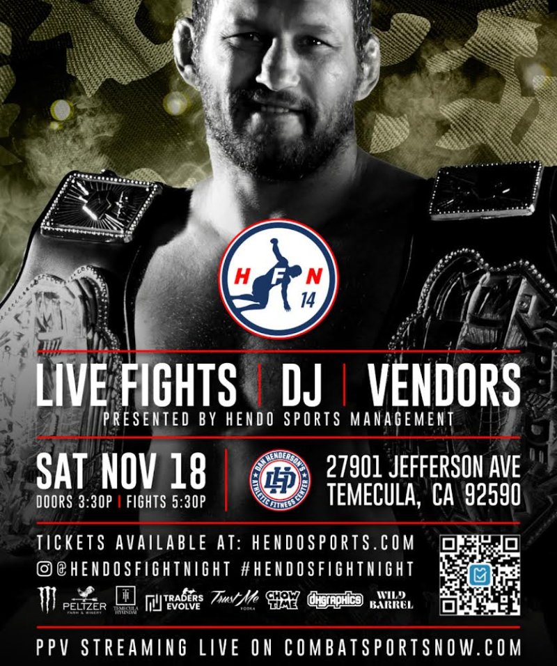 Watch Hendo's Fight Night 14 on Combat Sports Now