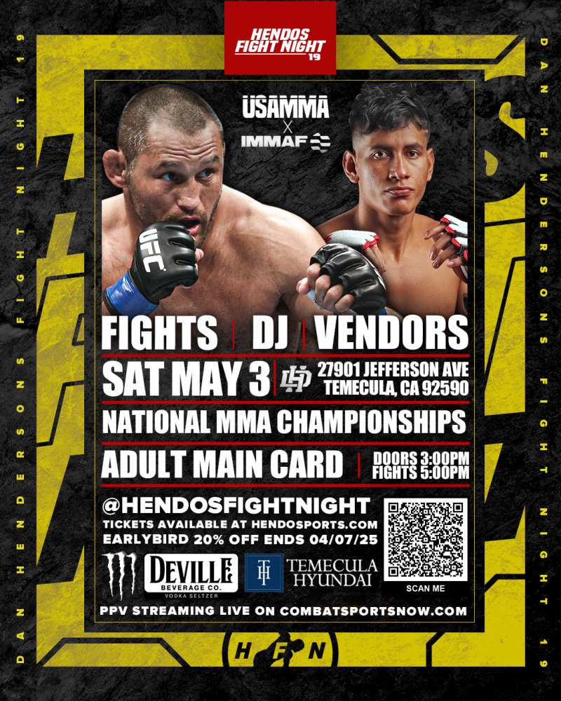 Watch Hendos Fight Night 19 on Combat Sports Now
