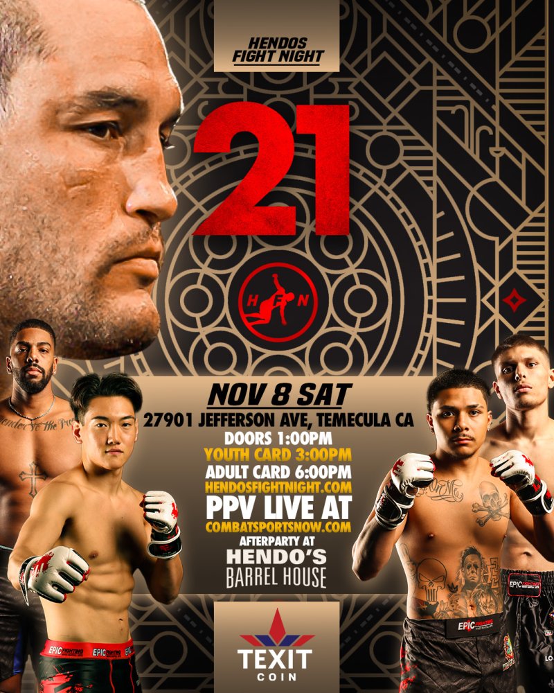 Watch Hendos Fight Night 21 on Combat Sports Now
