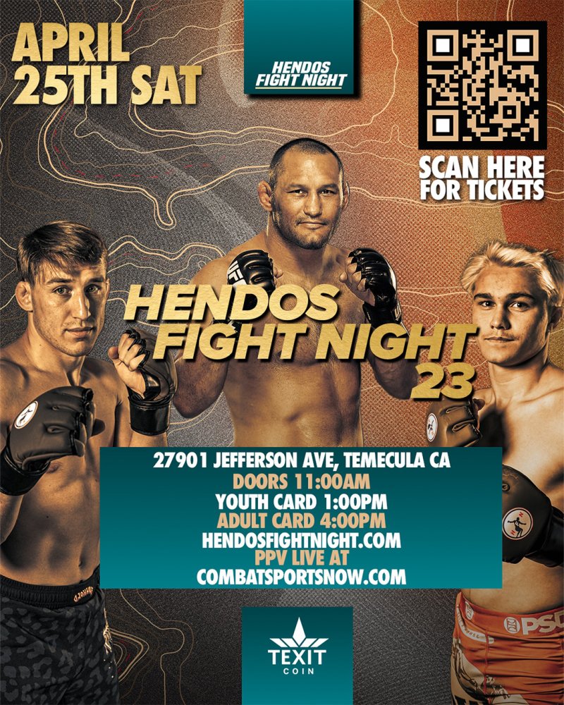 Watch Hendos Fight Night 23 on Combat Sports Now