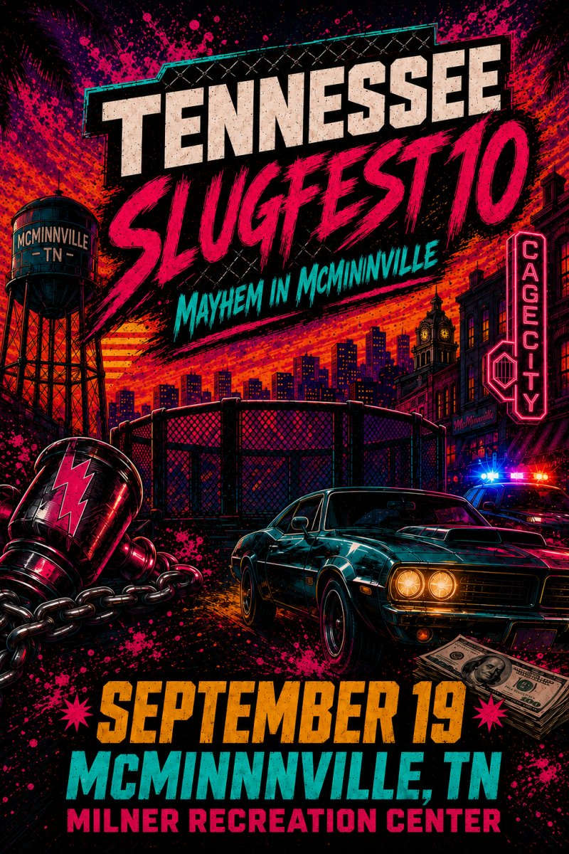 Watch Tennessee SLUGFEST 10: Mayhem in McMinnville on Combat Sports Now