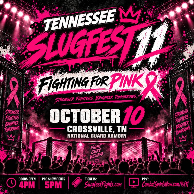 Watch Tennessee SLUGFEST 11: Fighting for Pink on Combat Sports Now