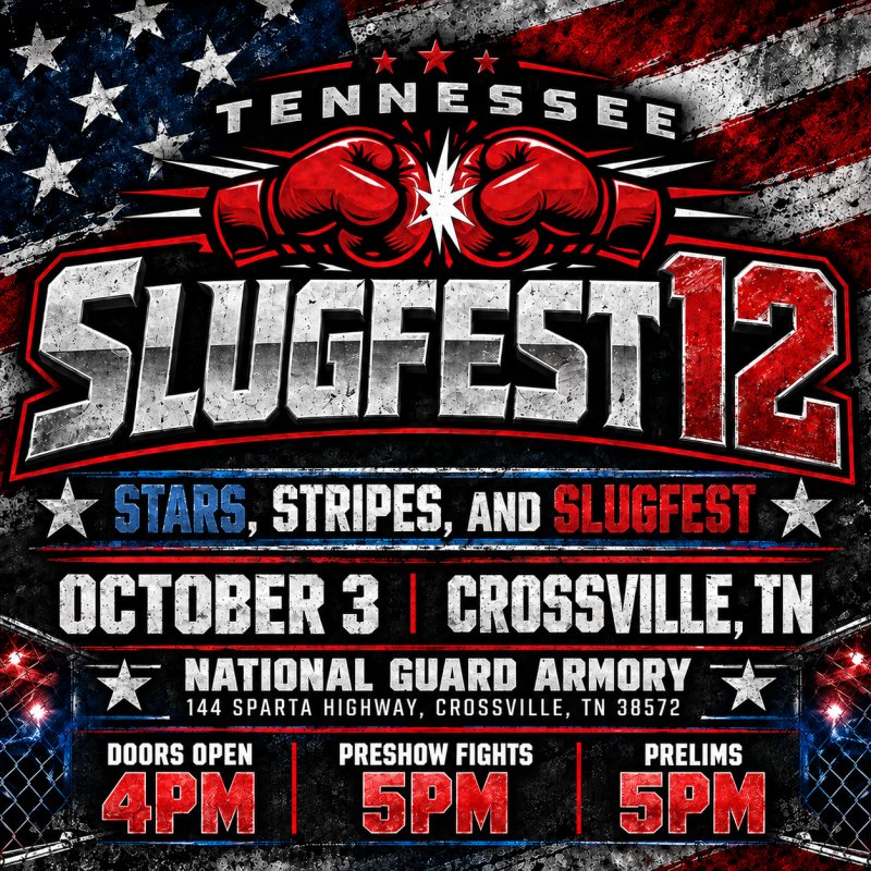 Watch Tennessee SLUGFEST 12: Stars, Stripes, and SLUGFEST on Combat Sports Now