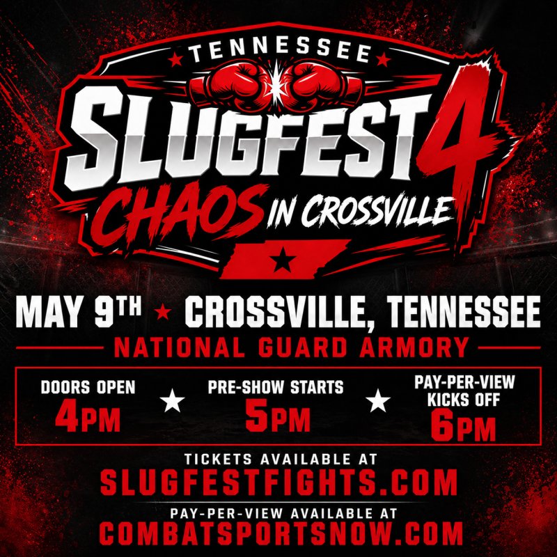 Watch Tennessee SLUGFEST 4: Chaos in Crossville on Combat Sports Now