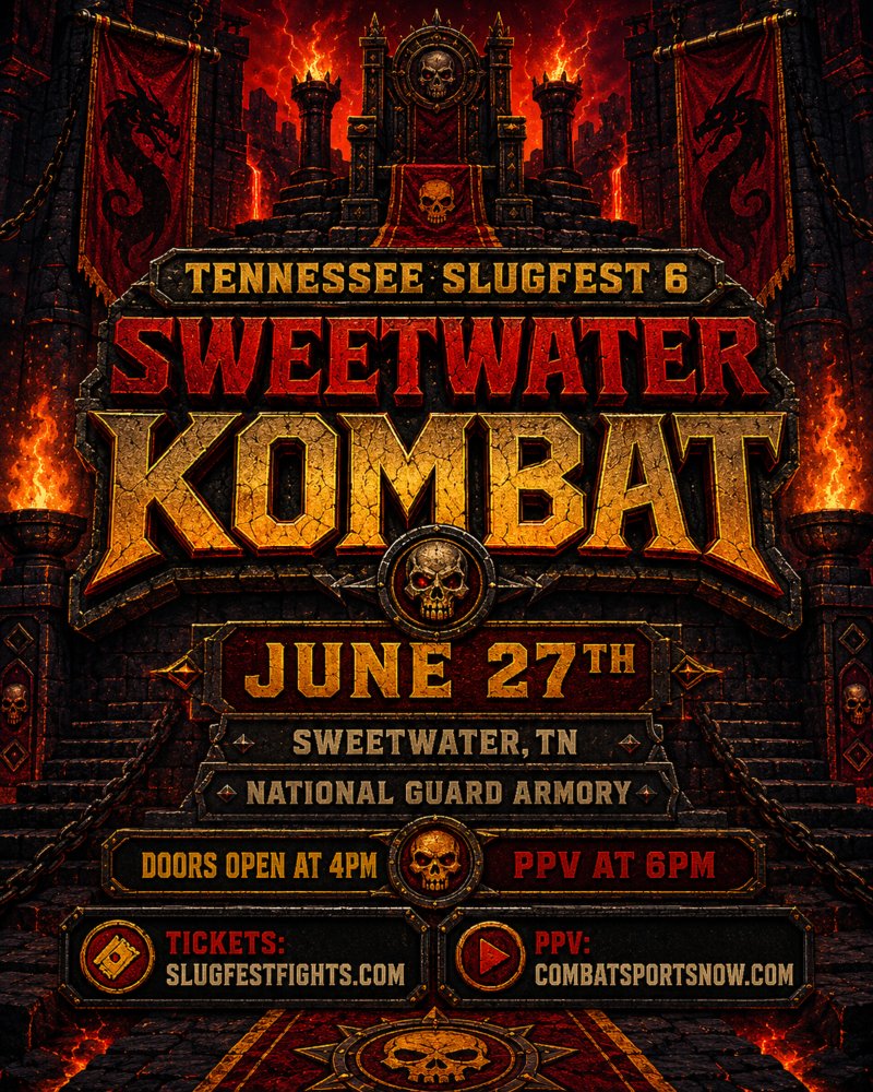 Watch Tennessee SLUGFEST 6:  Sweetwater Kombat on Combat Sports Now